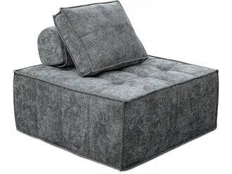 Habitat et Jardin Poltrona In Velluto - 96 X 100 X 89 Cm - Grigio