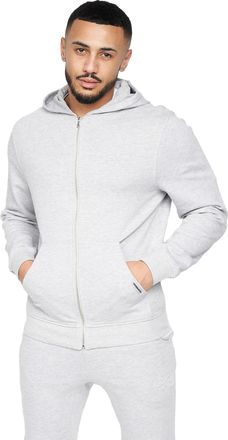 Crosshatch Heren Braxson Full Zip Hoodie (Grijze Mergel)