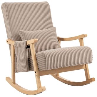 HOMCOM Silla mecedora 65x90x98 cm marr&oacute;n
