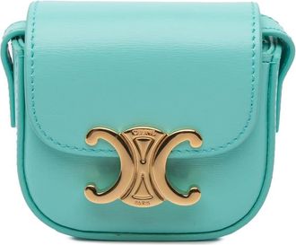 Celine Pre-owned Celine Leather Triomphe AirPods Case with Strap Ladies S SD 4251