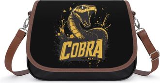 Generic Cobra Snake King Small Womens Crossbody Bags Shoulder Handbag with Adjustable Strap for Travel