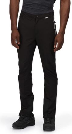 Regatta Mens Mountain Iii Walking Trousers Hiking Pants, Black/India Grey, 36W EU