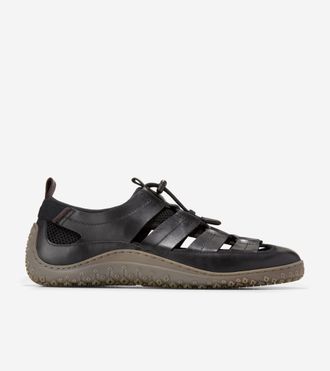 Cole Haan Mens ZER&Oslash;GRAND Tidetrek Fisherman Sandals - Black Size 10