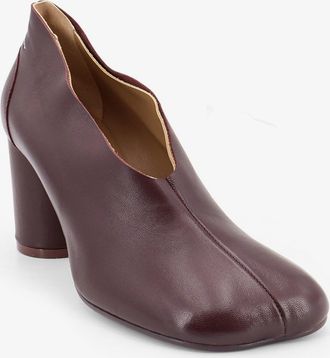 Maison Margiela Womens Leather Pump Anatomic Toe Purple Pumps High Heel Shoes