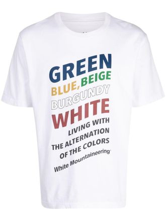 White Mountaineering slogan-print cotton T-shirt - men - Cotton - 2
