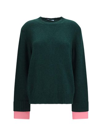 Prada Wool Cashmere Crewneck Sweater - Green