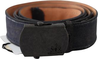 Ermanno Scervino Vintage-tone leren taille riem - Dames - Riemen - Blauw - ONE Size - Leer - Accessoires