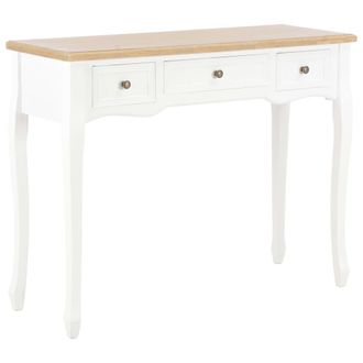 Berkfield Home Dressing Console Table with 3 Drawers White