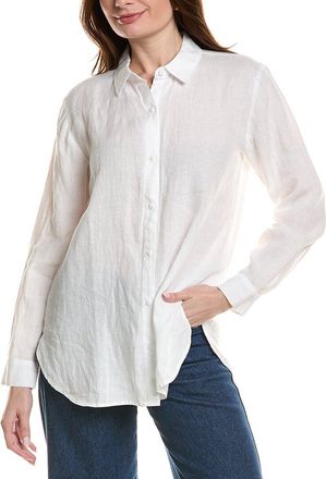 Eileen Fisher Classic Collar Linen Long Shirt
