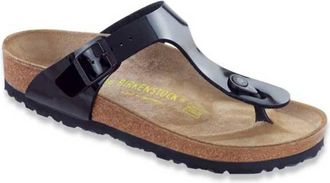 Birkenstock Womens Gizeh Sandals In Black Patent