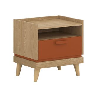 Petits Meubles Mesita de noche 1 caj&oacute;n 1 nicho materiales: paneles laminados madera