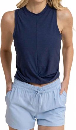 Southern Tide Lacy Brrr-Illiant Twist Top In Nautical Navy