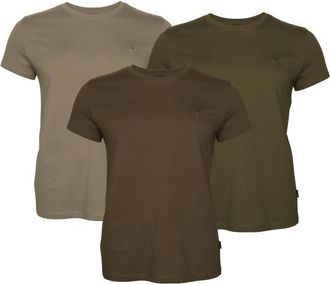 Pinewood T-Shirt 3-Pack T-Shirt f&uuml;r Damen | braun