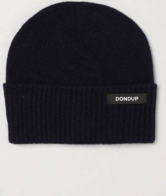 Dondup Beanie in lana con risvolto e logo a contrasto