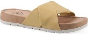 White Mountain Tincie Slide Sandal in Yellow Smooth at Nordstrom Rack, Size 9.5