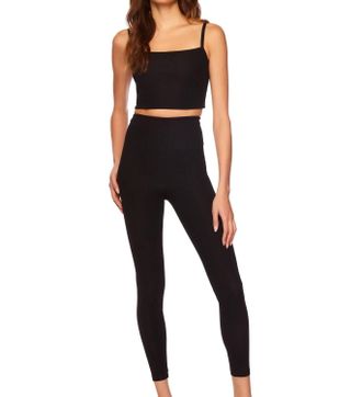 Susana Monaco Rib Leggings In Black