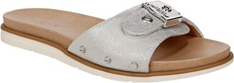 Dr. Scholls Nice Iconic Flat Sandal Metallic Silver Grey I8773S3020 Womens