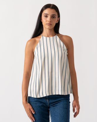 Sams&oslash;e & Sams&oslash;e Samsoe & Womens Elsa Top in Ivory viscose - Size X-Small