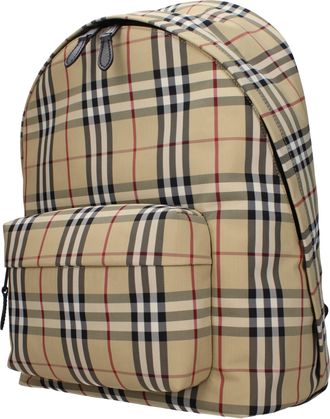 Burberry Mens Beige Fabric Backpack