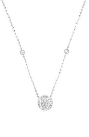 Effy Diamond Pendant Necklace in Silver/Diamond at Nordstrom Rack, Size 18