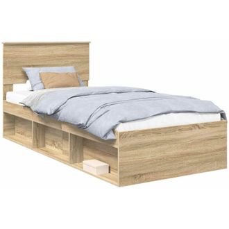 vidaXL Estructura De Cama Sonoma 100 X 200 Cm Madera De Ingenier&iacute;a Vidaxl