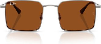 Ray-Ban Sunglasses Rb3782 004/73 Idan Gunmetal/Dark Brown Unisex