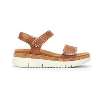 Pikolinos Bruine damessandaal - Palma stijl - Dames - Sandalen - Bruin - 40 EU - Leer - Schoenen