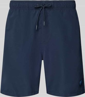 Shiwi Badehose mit Label-Patch Modell Mike in Dunkelblau, Gr&ouml;&szlig;e XXL