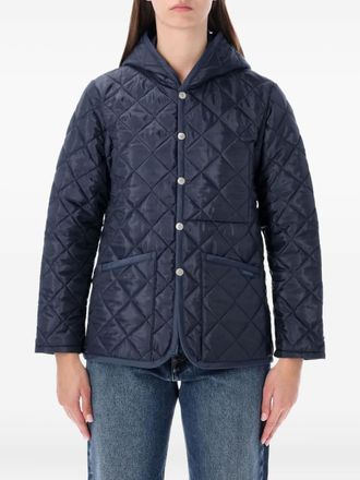 Comme Des Garçons quilted hooded jacket - women - Fabric - S - Blue