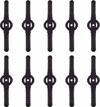 OEM Cuchillas De Pl&aacute;stico Para Cortar C&eacute;sped, Paquete De 10 Unidades, Repuesto Para Cortac&eacute;sped Inal&aacute;mbrico (negras)