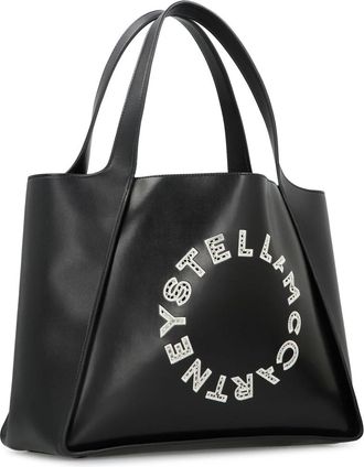 Stella McCartney Logo Tote Bag - Dames - Shoppers - Zwart - ONE Size - Polyester - Tassen