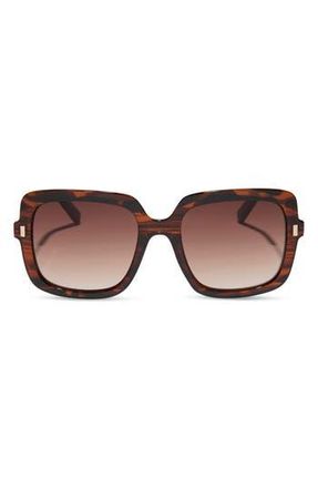 DIFF Eyewear 54mm Square Sunglasses in Mahogany Tortoise at Nordstrom Rack