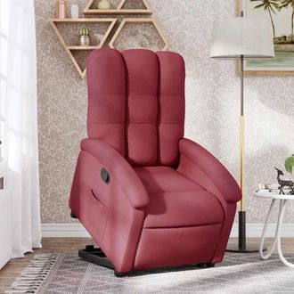 vidaXL Vidaxl - Sill&oacute;n Reclinable Elevable Tela Rojo Tinto