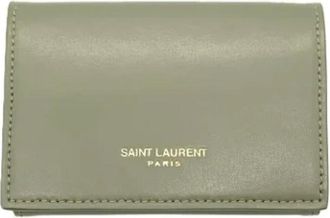 Saint Laurent Pre-owned Wallets, female, Green, Size: ONE SIZE Pre-owned Vintage Leather Wallet