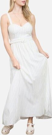 Blu Pepper Stripe Sleeveless Dress in Light Olive at Nordstrom, Size Medium