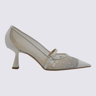 Jimmy Choo London With Heel White/Crystal-Donna