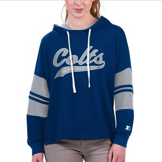 Starter Womens Starter Royal Indianapolis Colts Bump And Run Long Sleeve Hoodie T-Shirt at Nordstrom, Size Xx-Large