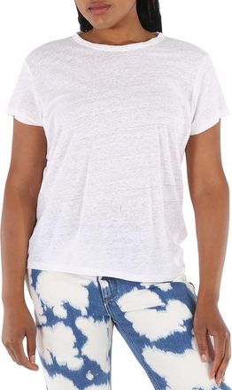 Polo Ralph Lauren Ladies Short-sleeve Crewneck Linen T-shirt, Size X-Small