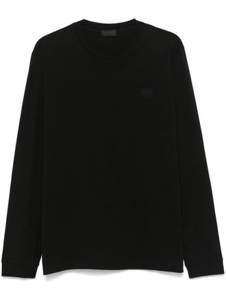 Moncler rubberised-logo T-shirt - Black