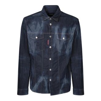 Dsquared2 Denim Shirt - Heren - Spijkeroverhemden - Blauw - S - Denim - Overhemden