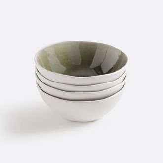 La Redoute Interieurs Set van 4 kommen in gebarsten aardewerk, Gogain