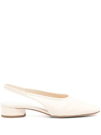 Aeyde 35mm leather slingback pumps - Neutrals
