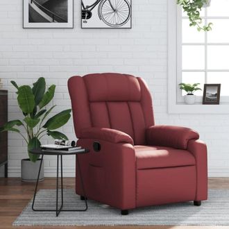 vidaXL Vidaxl - Sill&oacute;n Reclinable De Cuero Sint&eacute;tico Rojo Tinto