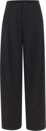 Victoria Beckham Eugenie Trouser - Dames - Wijde Broeken - Zwart - XS - Wol - Broeken