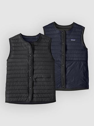Patagonia Lw Reversible Down Vest Cardigan nero