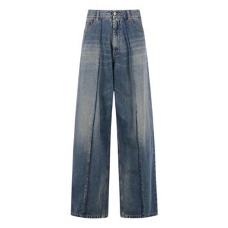 Maison Margiela Wide Jeans, male, Blue, Size: W33 Pocket Panelled Jeans