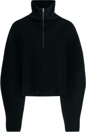 Christophe Lemaire Maglione con mezza zip - Nero