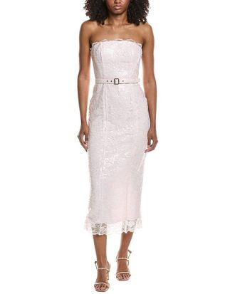 Toccin Vivian Lace Belted Midi Dress