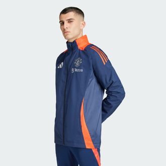 adidas adidas Performance Mens Manchester United Tiro 24 All-Weather Jacket - Blue - Size X-Small