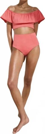 Marie Oliver Emily Swim Top In Coral Aloe